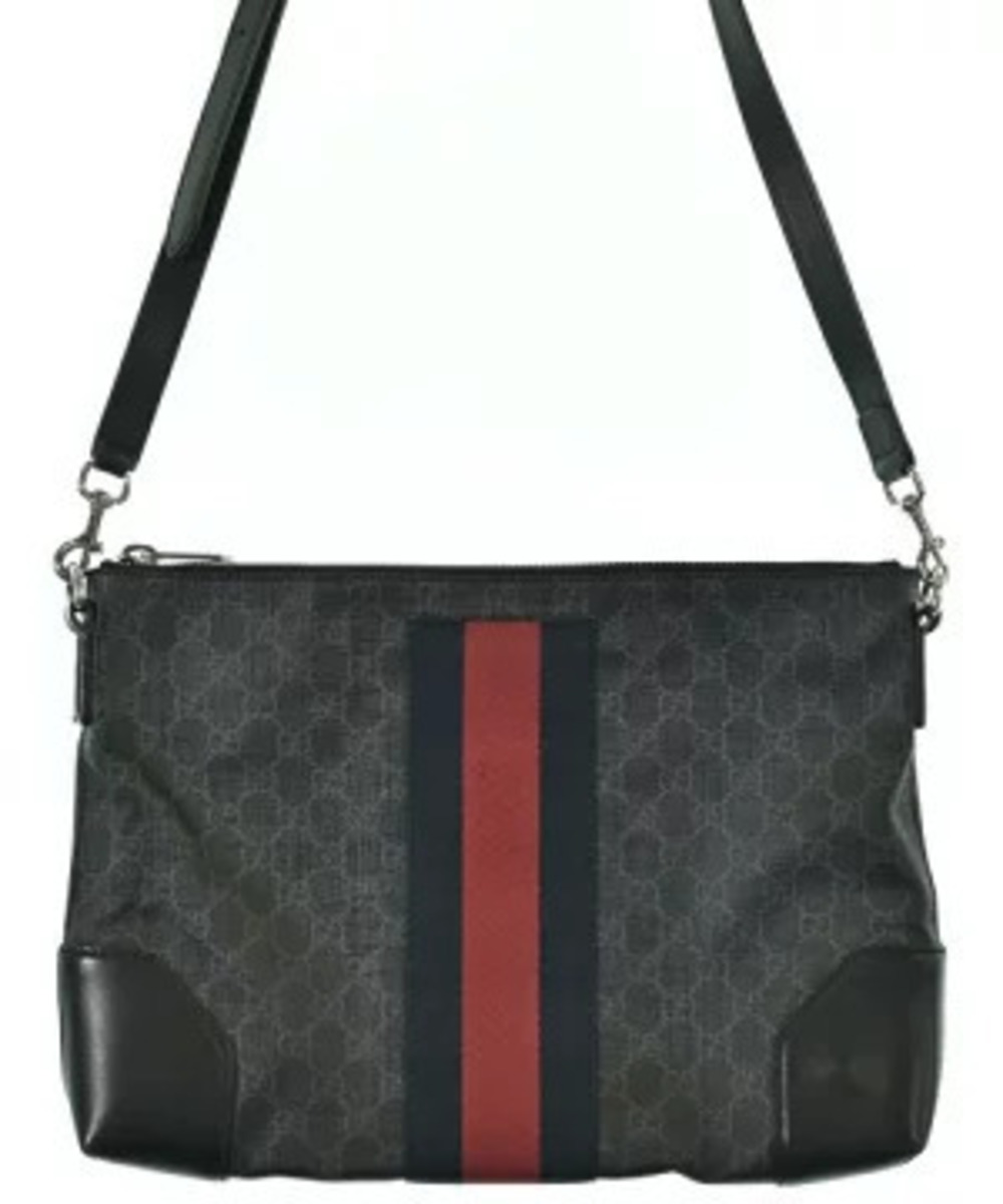 Gucci Shoulder Bag Charcoal Black Gray All over